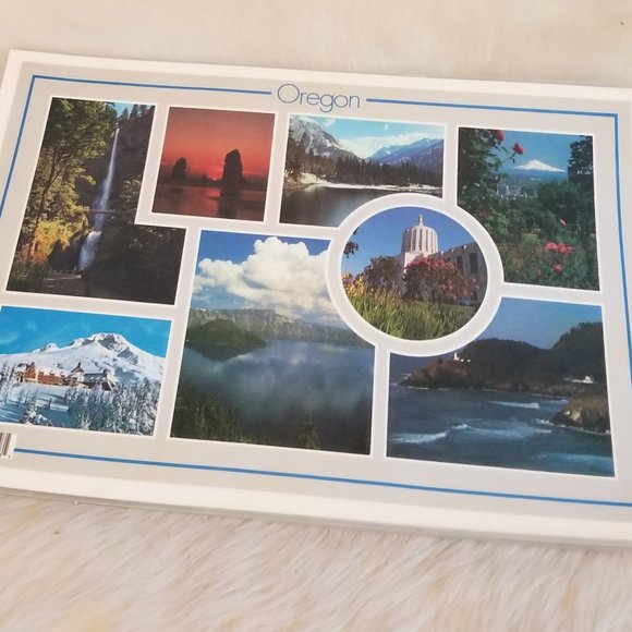 6 Oregon Scenic Photo Laminated Placemats Vintage - Picture 1 of 13